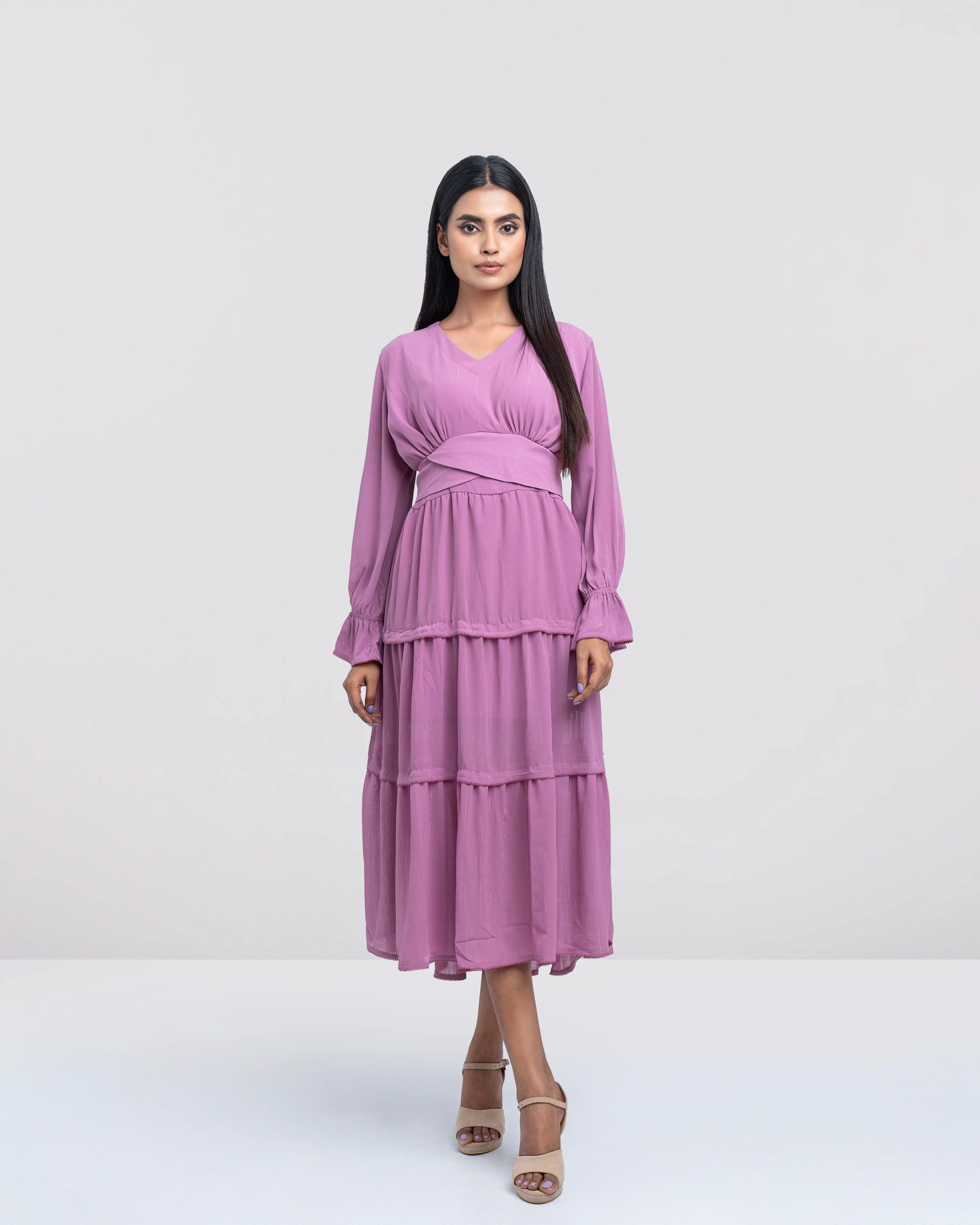Women's Crepe Georgette Long Dress