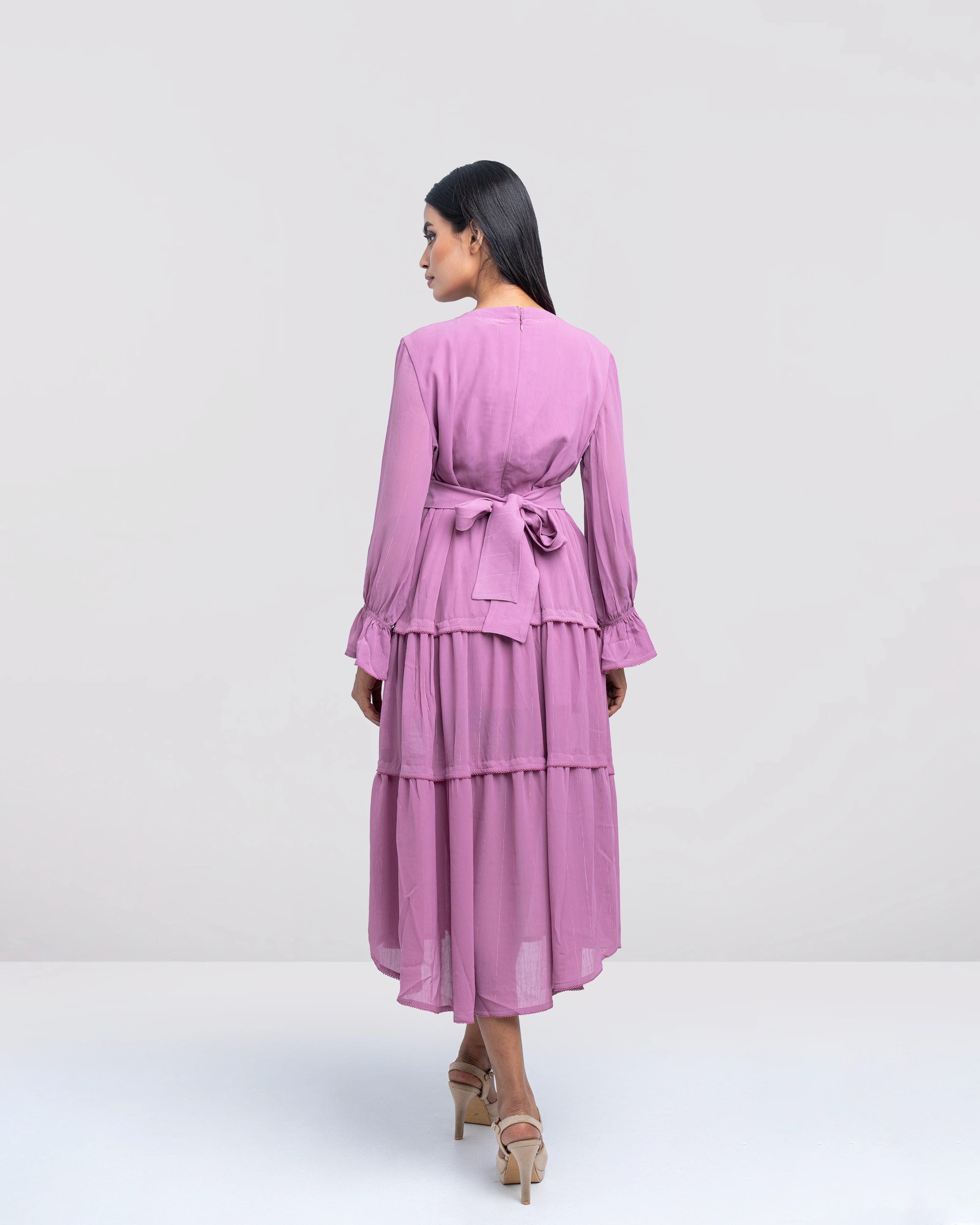 Women's Crepe Georgette Long Dress - Image 3