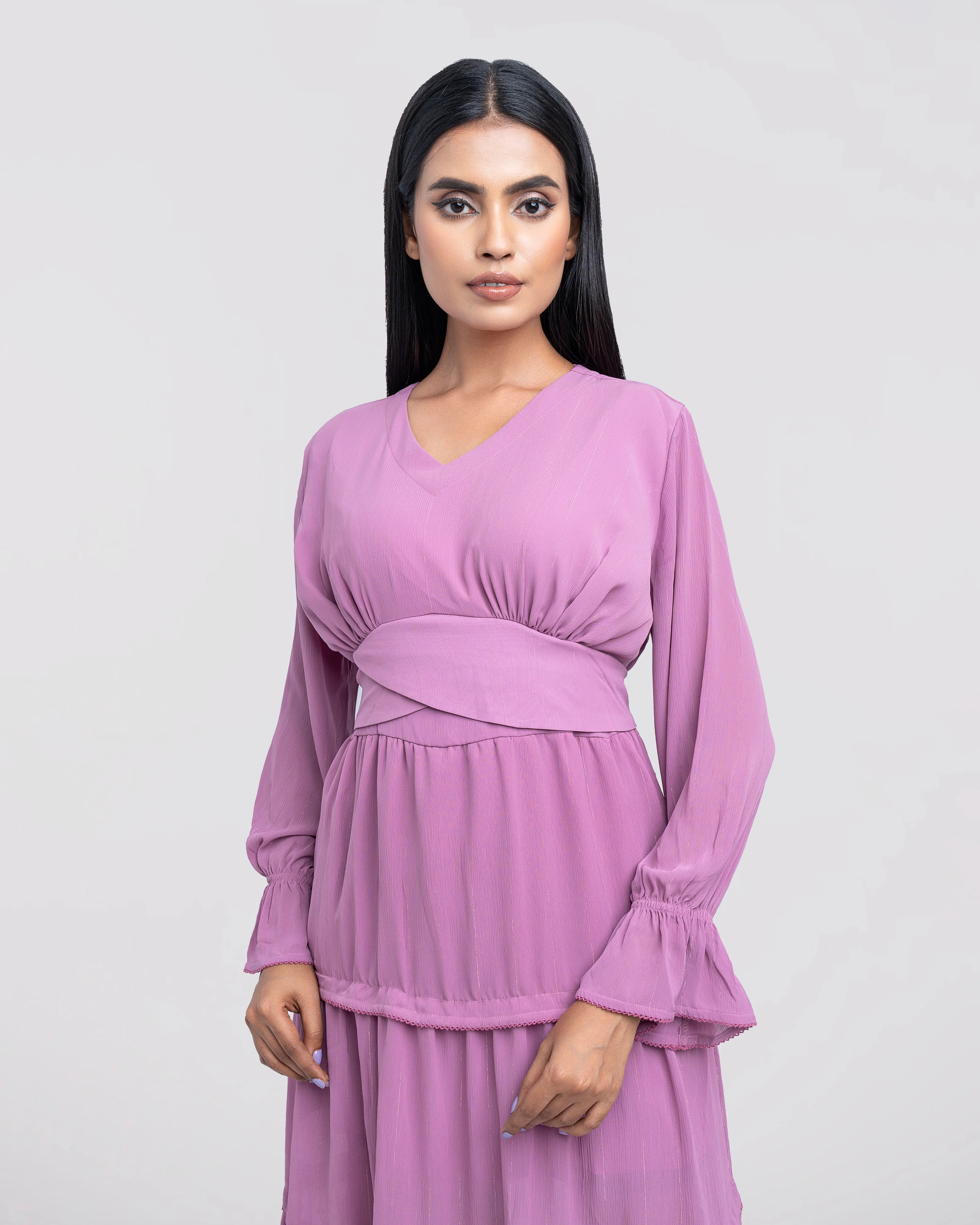 Women's Crepe Georgette Long Dress - Image 4
