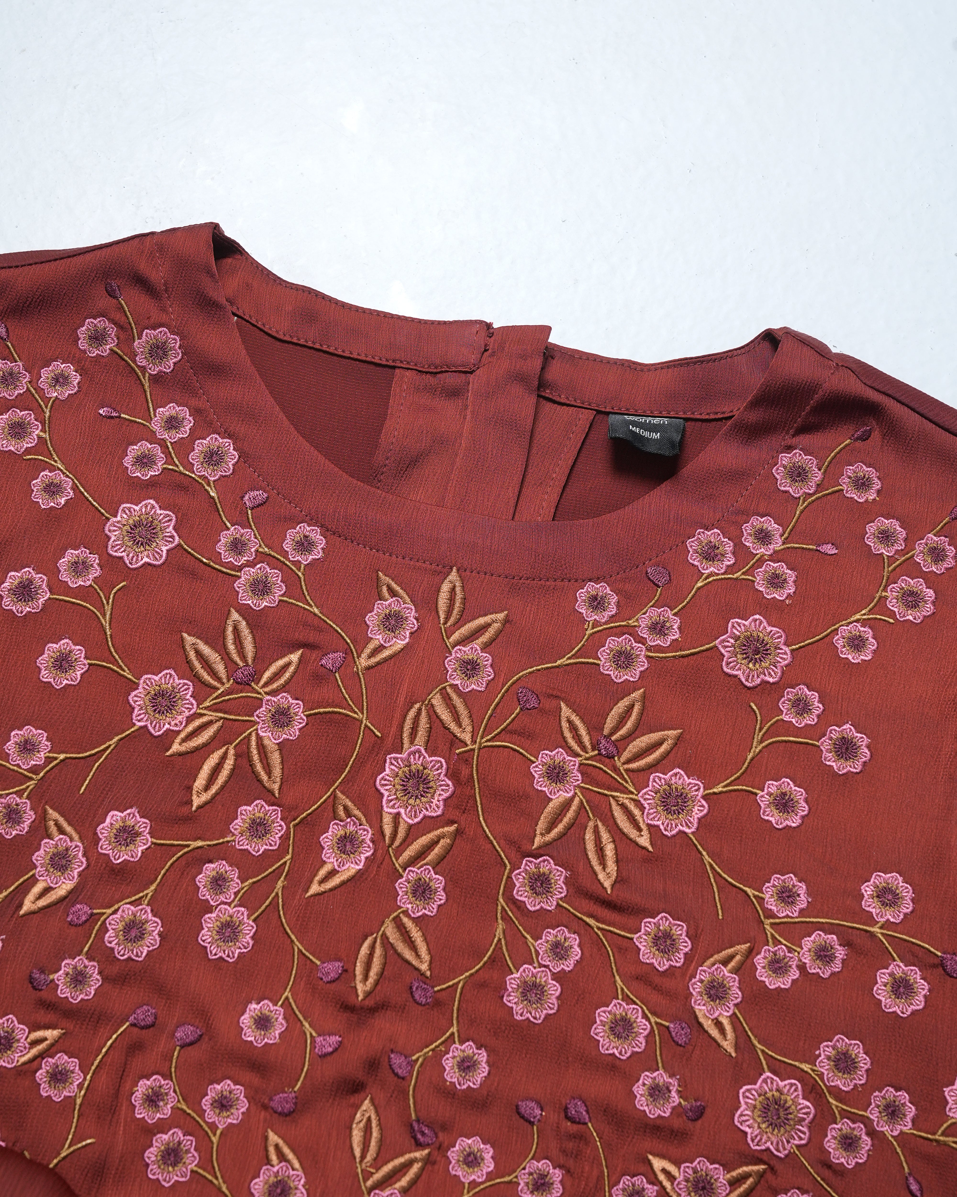 Floral-Embroidered Long Dress - Image 6